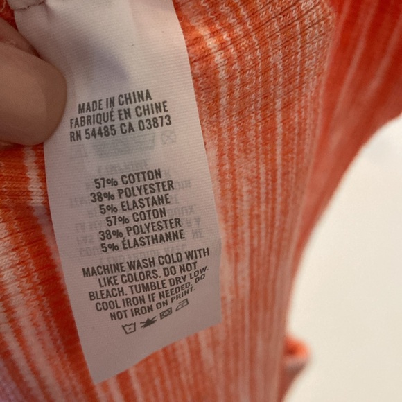 Aerie Rouchy Rib Tank Top in Saturn Peach Small - Picture 11 of 11